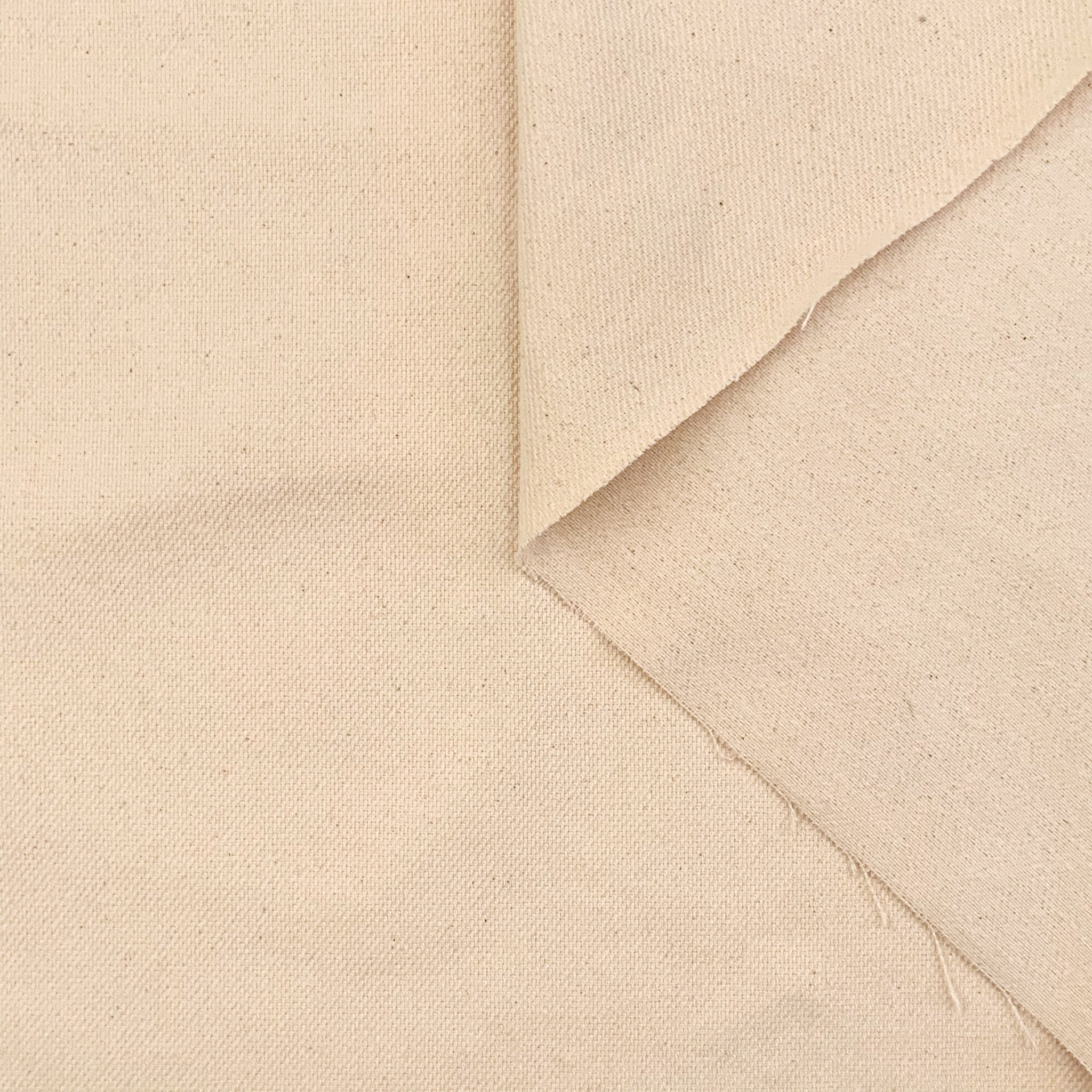 NON-BLEACHED AND NATURAL HEAVY WT COTTON TWILL (GREIGE