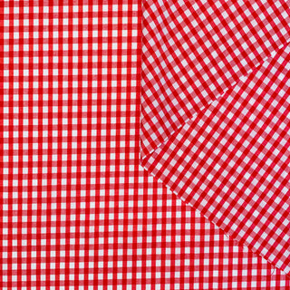 Buy red-white-check SMALL GINGHAM CHECK (3/8&quot; X 5/16&quot;) COTTON MUSLIN