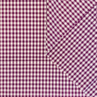 Buy purple-white-check SMALL GINGHAM CHECK (3/8&quot; X 5/16&quot;) COTTON MUSLIN