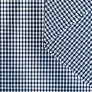 Buy navy-white-check SMALL GINGHAM CHECK (3/8&quot; X 5/16&quot;) COTTON MUSLIN