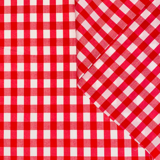 Buy red-white-check GINGHAM CHECK (1&quot; X 1 3/8&quot;) COTTON MUSLIN