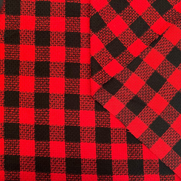 CHECK PLAID WOOL BLEND TWEED