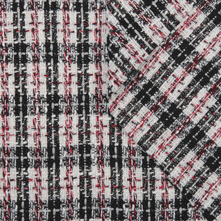 Buy white-red-multi MULTI COLOR PLAID TWEED