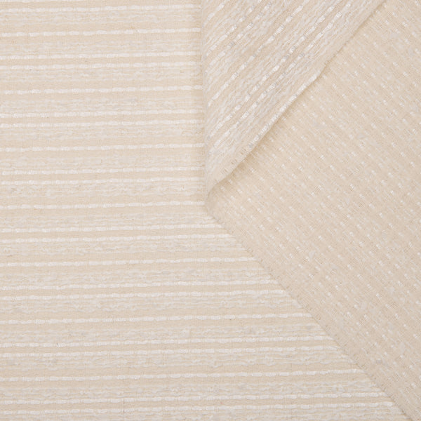 WHITE STRIPE LACE TWEED