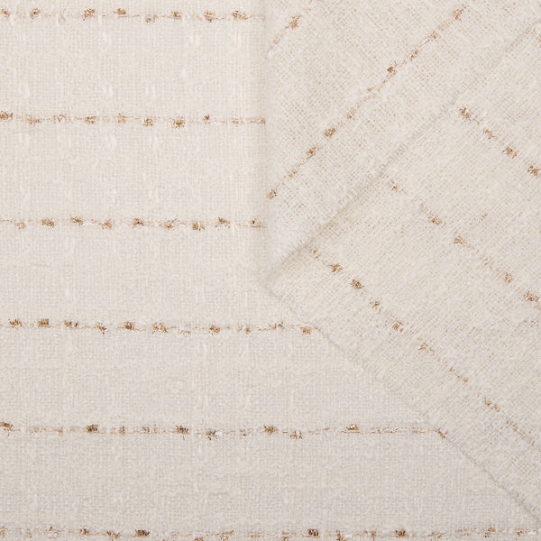 GOLD LUREX STRIPE ON NATURAL TWEED